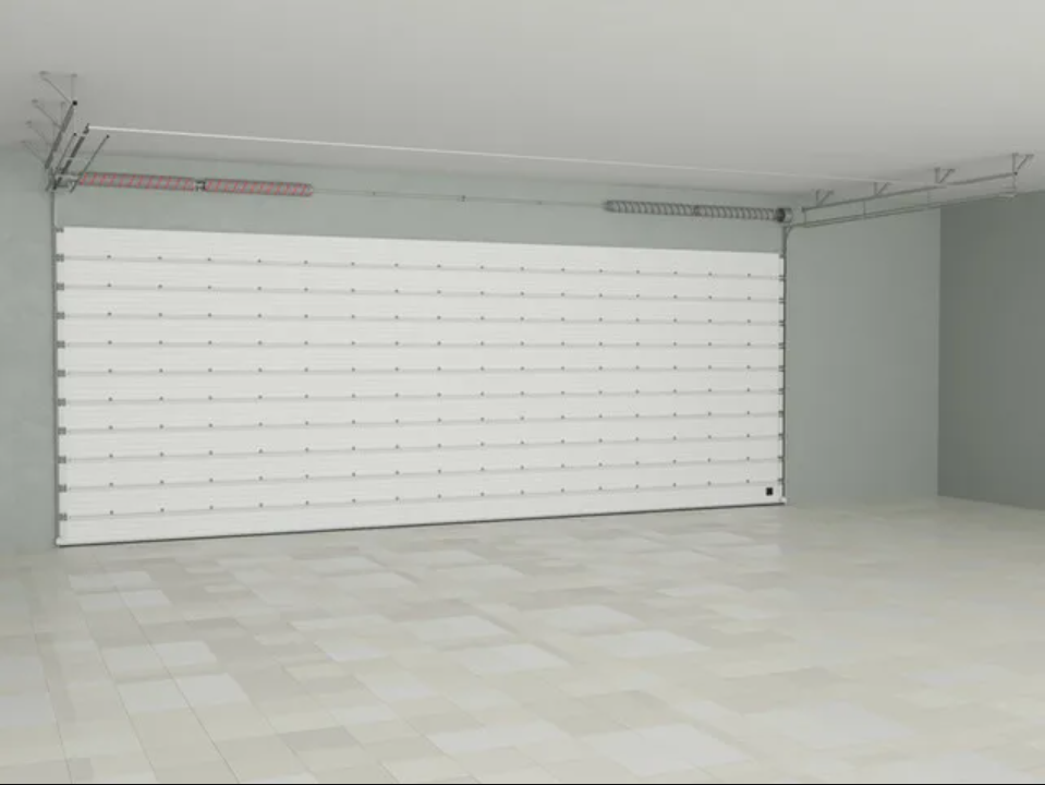 Промышленные секционные ворота из алюминиевых панелей