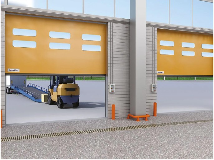 Скоростные рулонные ворота для наружного использования